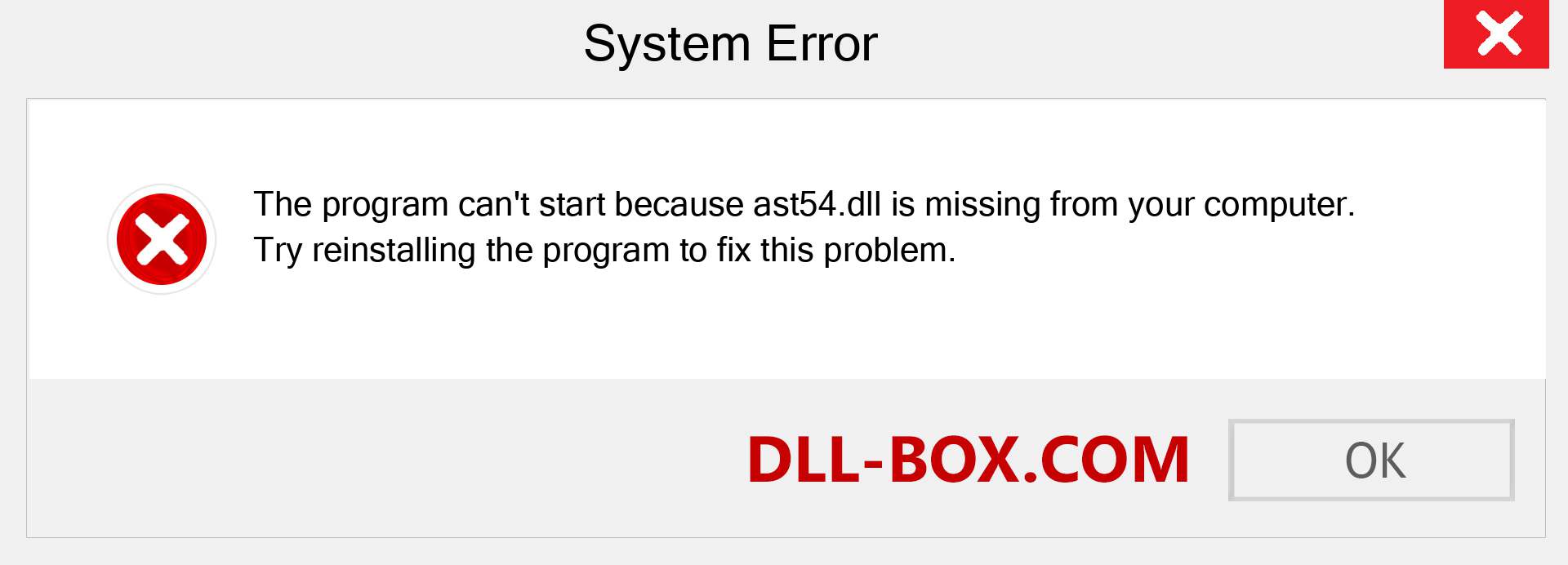  ast54.dll file is missing?. Download for Windows 7, 8, 10 - Fix  ast54 dll Missing Error on Windows, photos, images