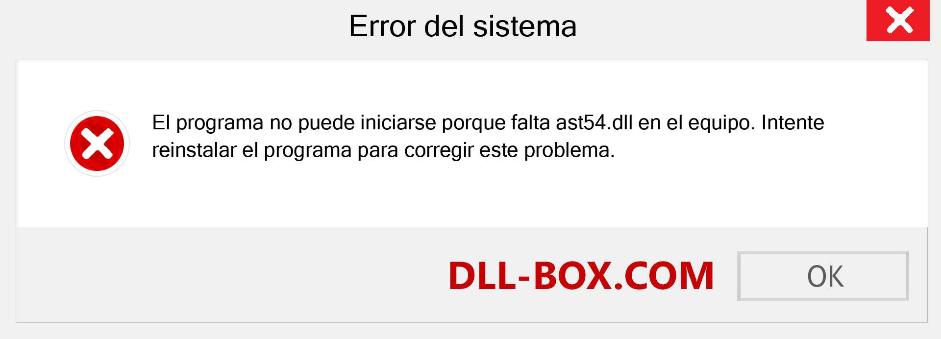 ¿Falta el archivo ast54.dll ?. Descargar para Windows 7, 8, 10 - Corregir ast54 dll Missing Error en Windows, fotos, imágenes