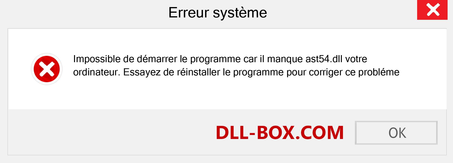 Le fichier ast54.dll est manquant ?. Télécharger pour Windows 7, 8, 10 - Correction de l'erreur manquante ast54 dll sur Windows, photos, images